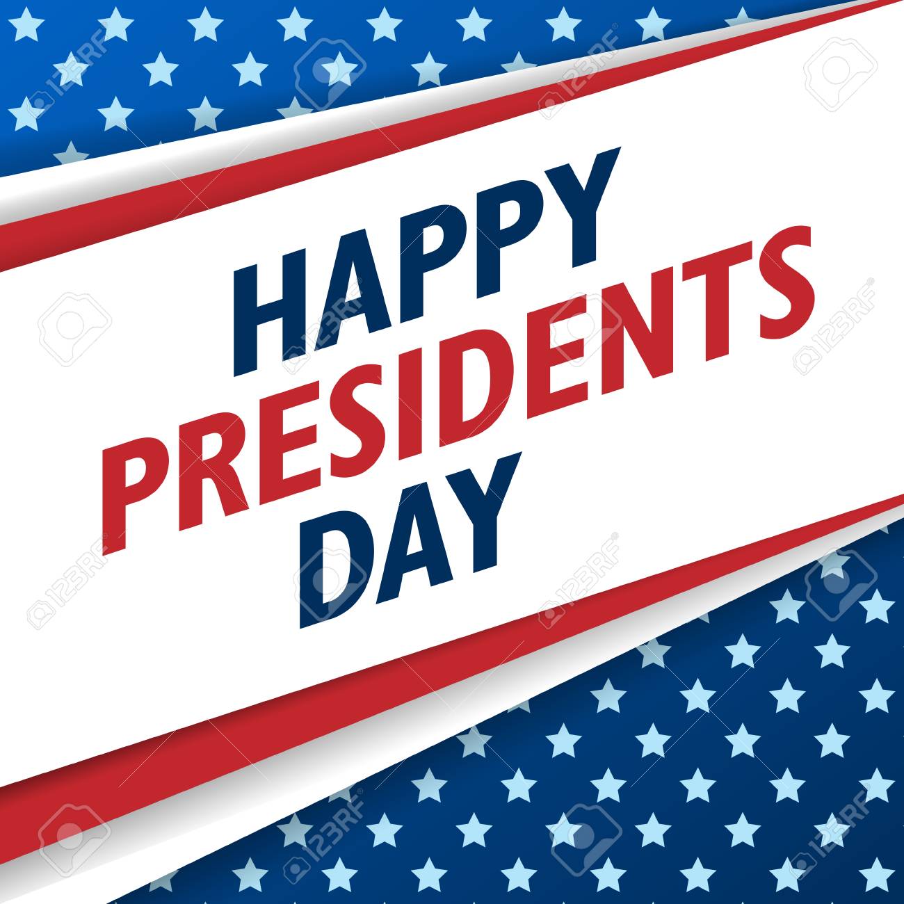 Presidents Day Background Usa Patriotic Template With Text