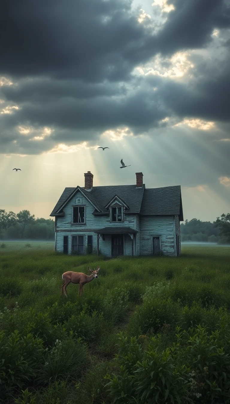 Wallpaper Abandoned Farmhouse