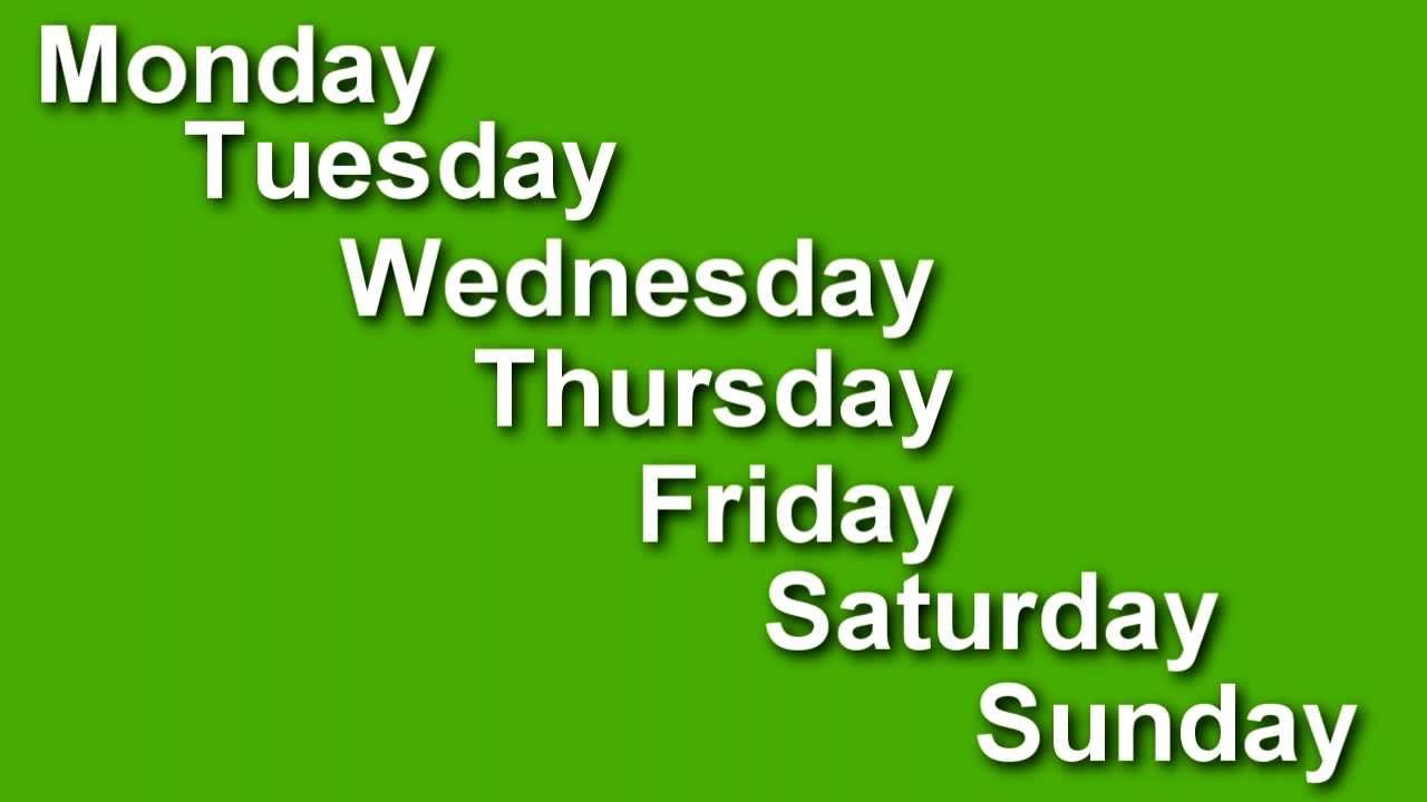 Days Of The Week Wallpaper Graphic