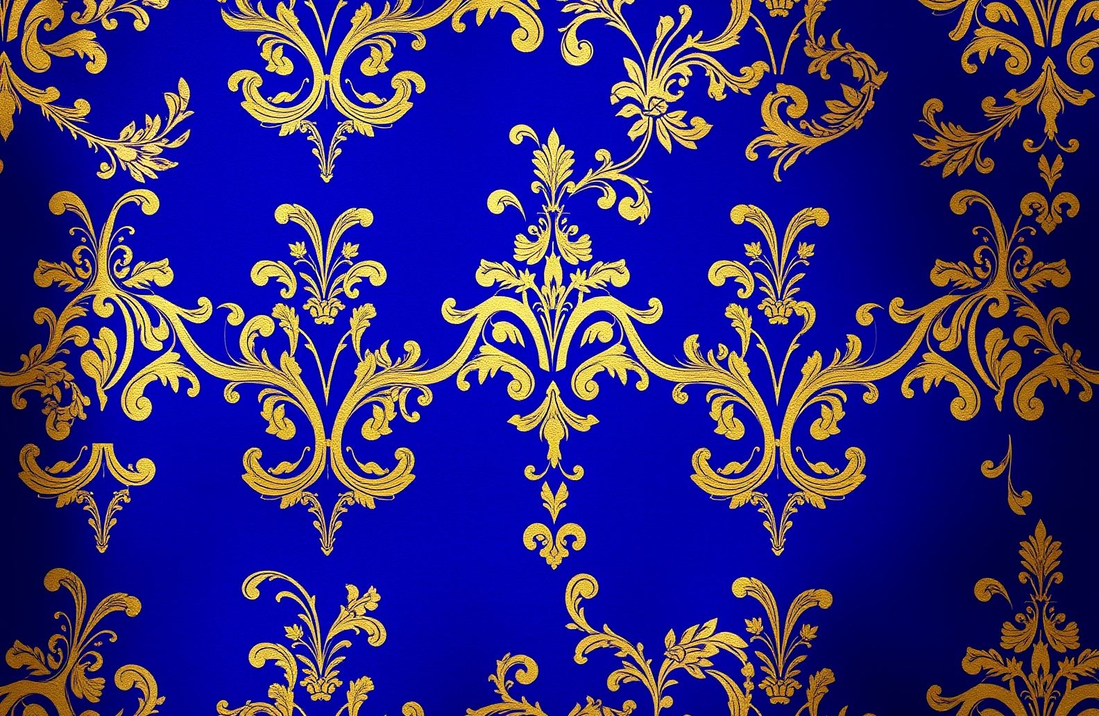 Royal Blue And Gold Wallpaper