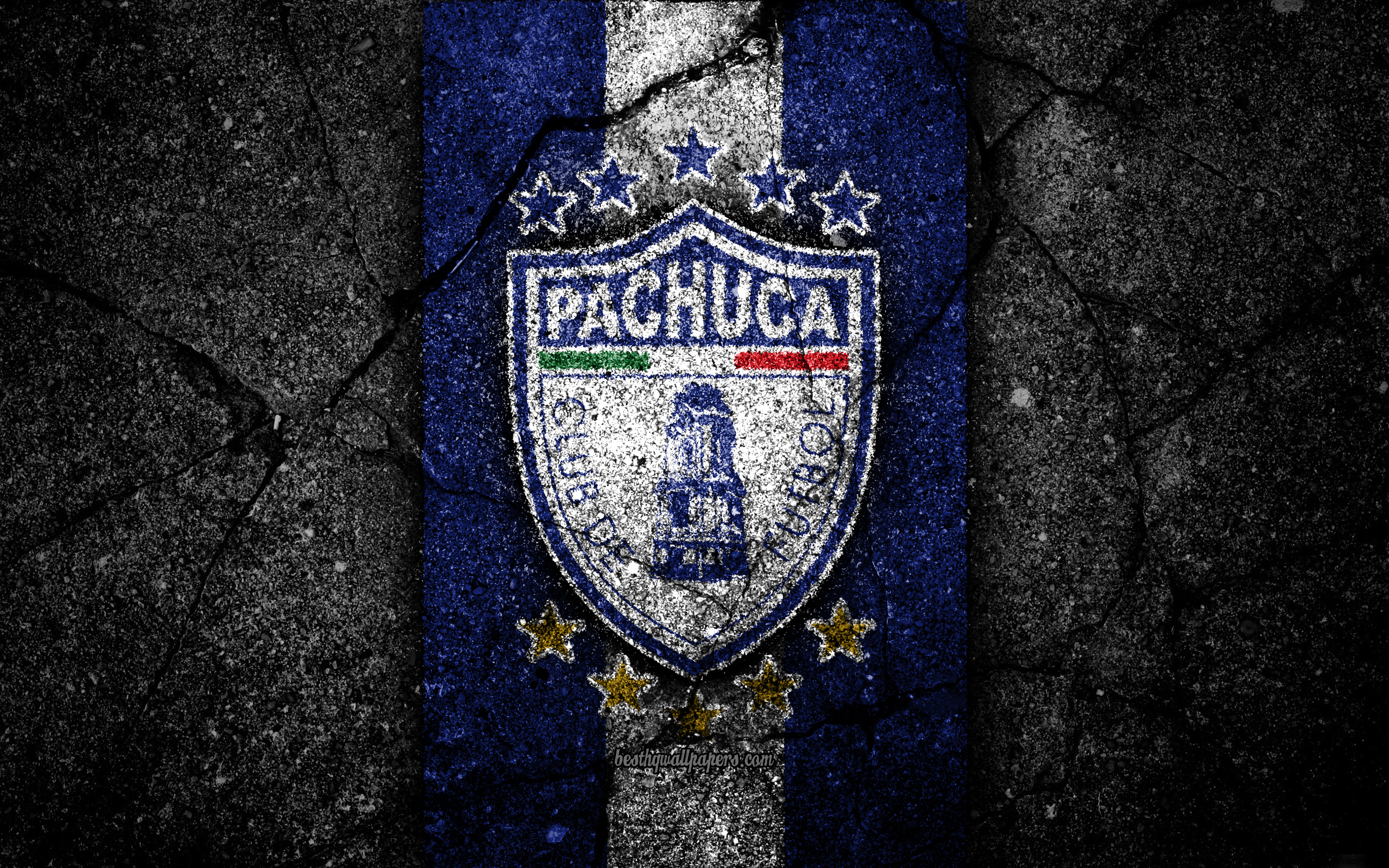 Wallpaper 4k Pachuca Fc Logo Liga Mx Football