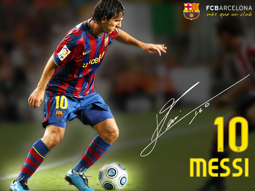 Wallpaper Lionel Messi   Foto Messi Barcelona 1024x768