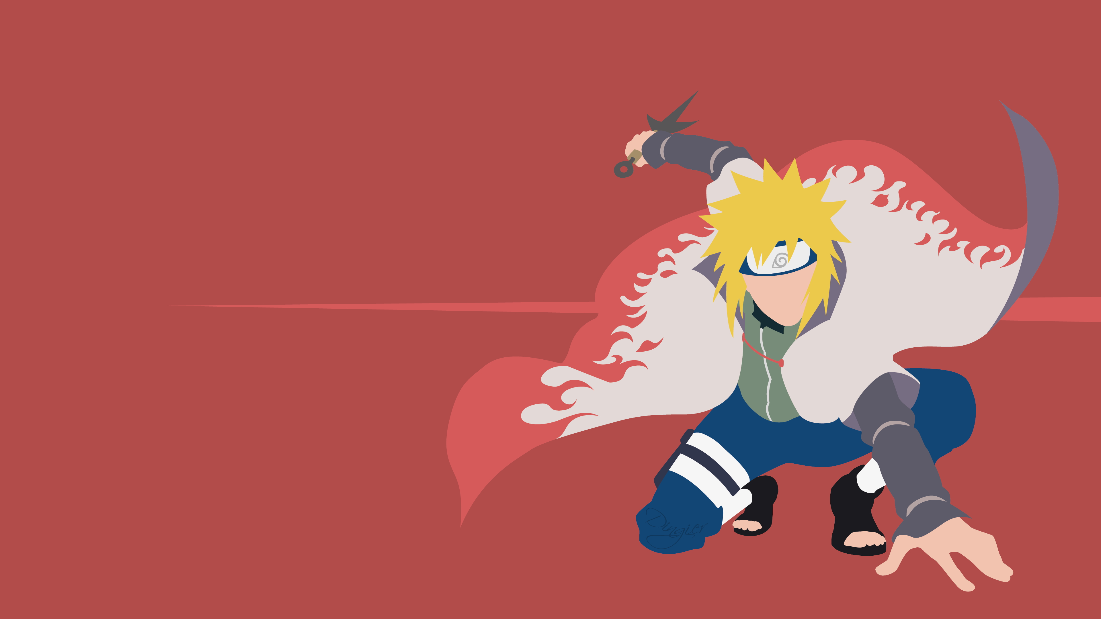 Minato Namikaze Wallpaper 4k Naruto Faceless Minimal Art