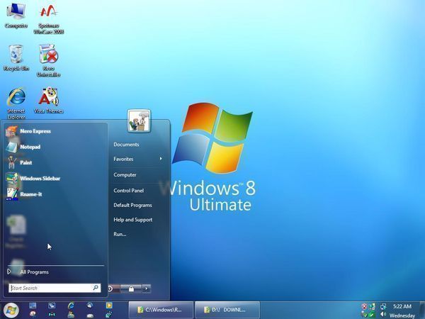 Windows Superbar Vista Desktop Theme Themes