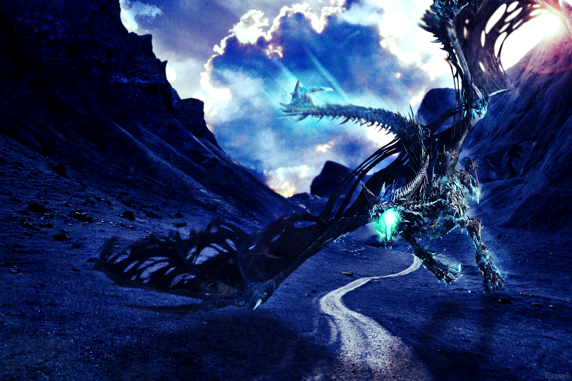Blue Dragon Wallpaper HD 1080p