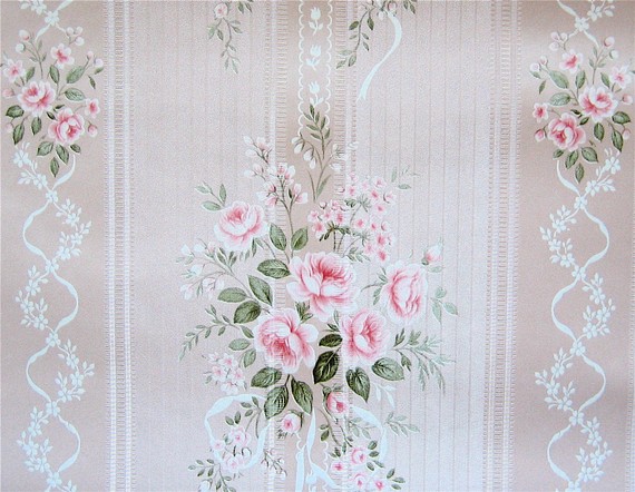 Shimmery Shabby Chic Vintage Wallpaper By Becaruns On