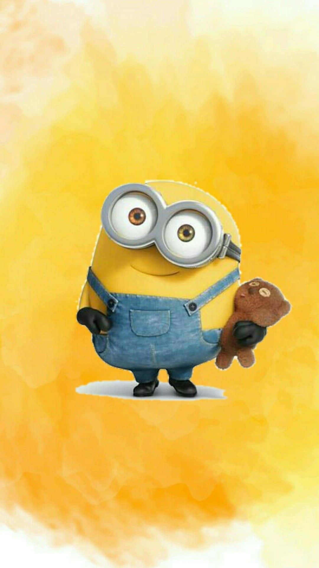 Bob With Bear Despicable Me Minion iPhone Wallpaper
