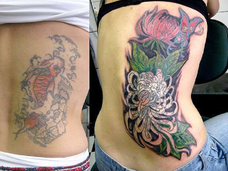 Fish To Angelic Lotus Tattoo Cover Up Ideas Design And
