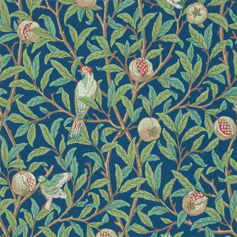 William Morris Co Bird Pomegranat Classic Wallpaper
