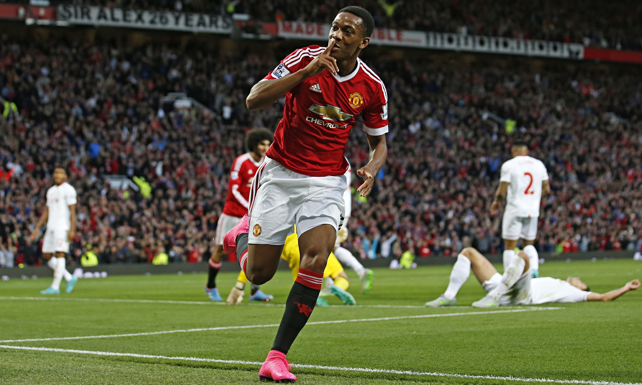 Anthony Martial Celebrates That Stunning Debut Goal Against