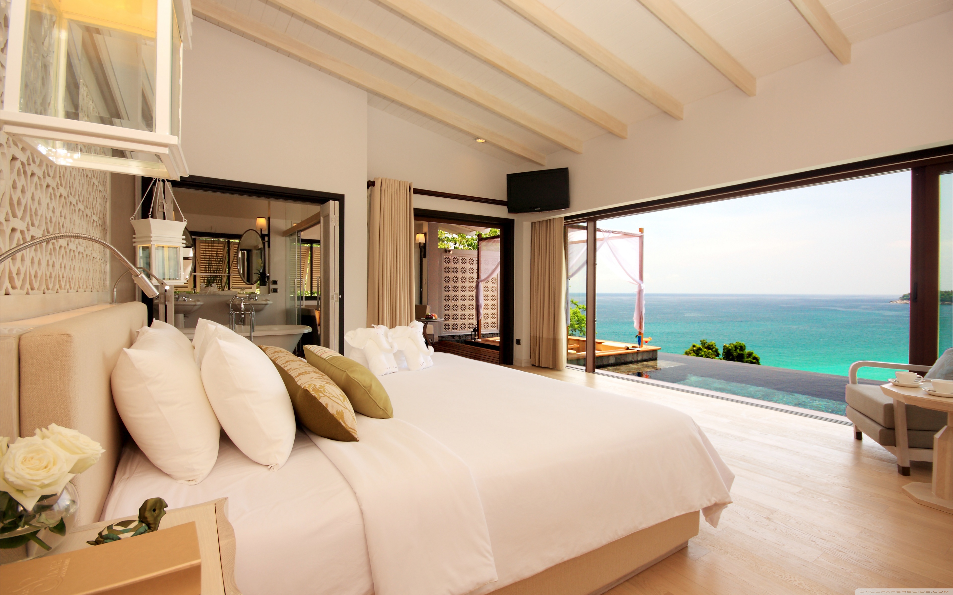 Luxury Resort Room Ultra HD Desktop Background Wallpaper For 4k