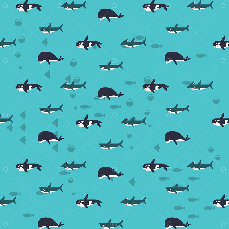 Seamless Fishes Background Graphic Pixlr Market