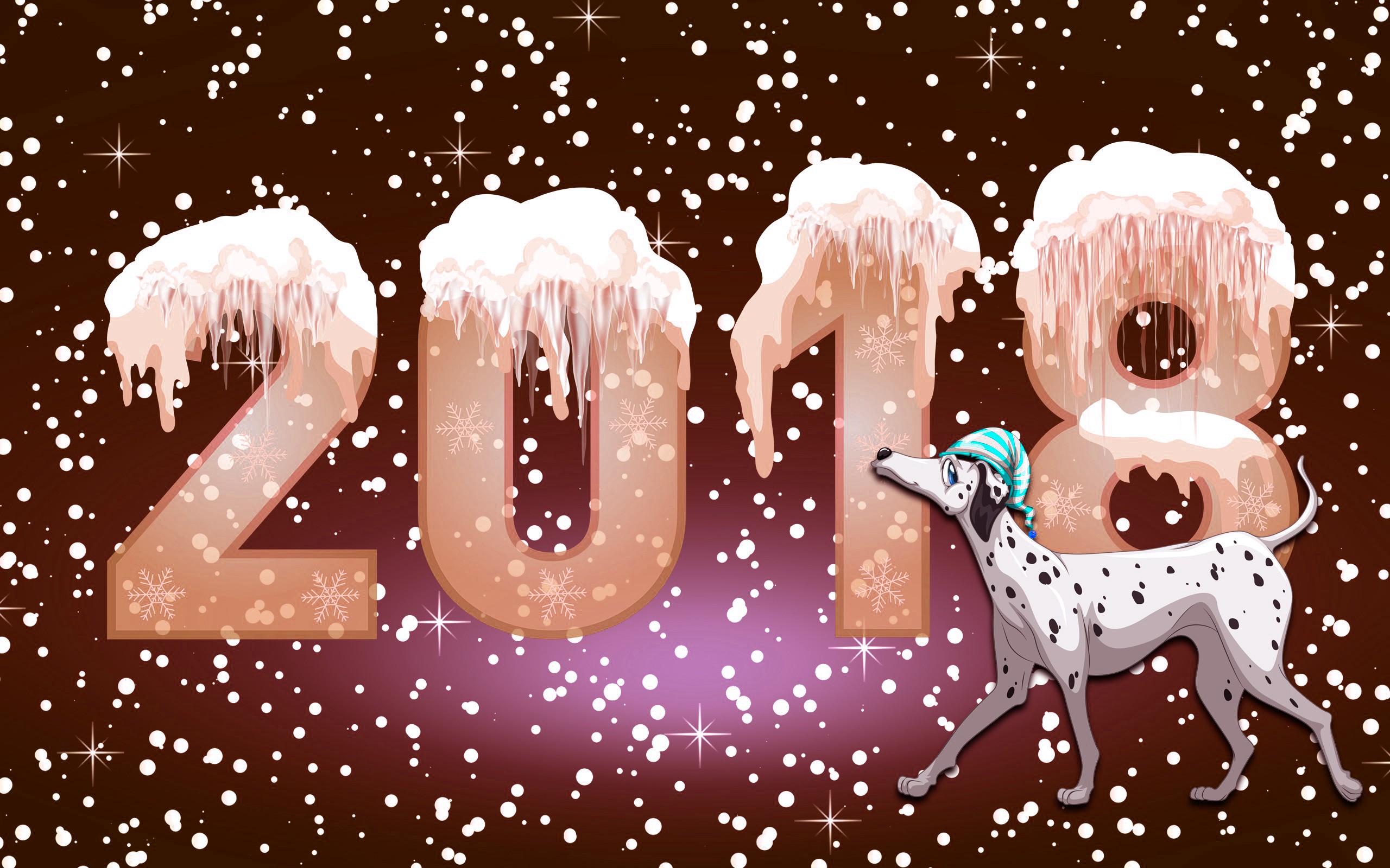 New Year Winter Minimalism Holiday Wallpaper