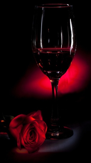 Wallpaper Red Wine And Rose For Your