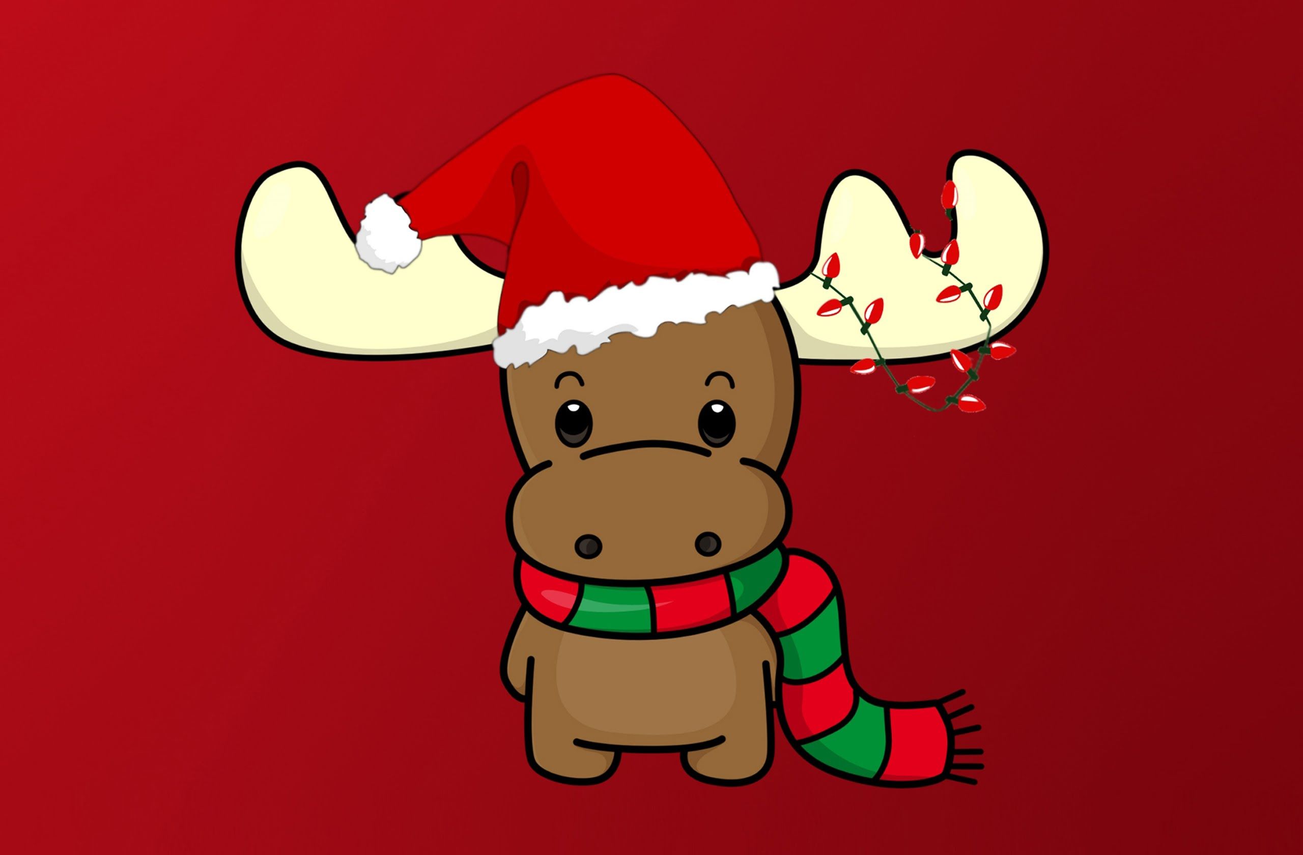 Cute Christmas Reindeer Wallpaper Top