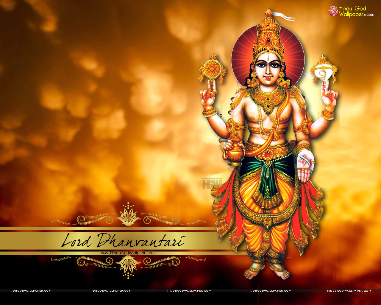 HD Hindu God 4k Cover Dhanvantari Image