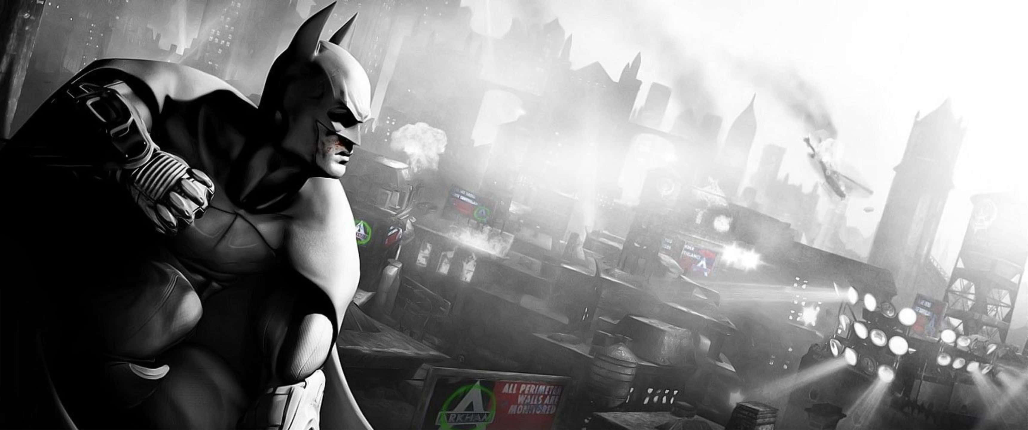 3440x1440p Batman Arkham City Background X Wallpaper