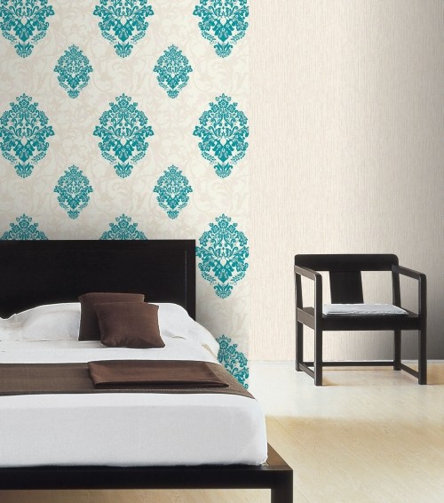 Crown Wallpaper Inspire Collection Arabesque Teal