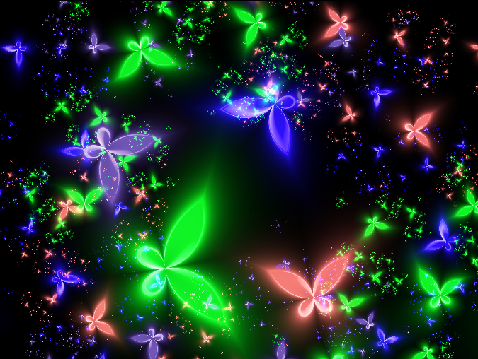Neon Butterflies By Detani