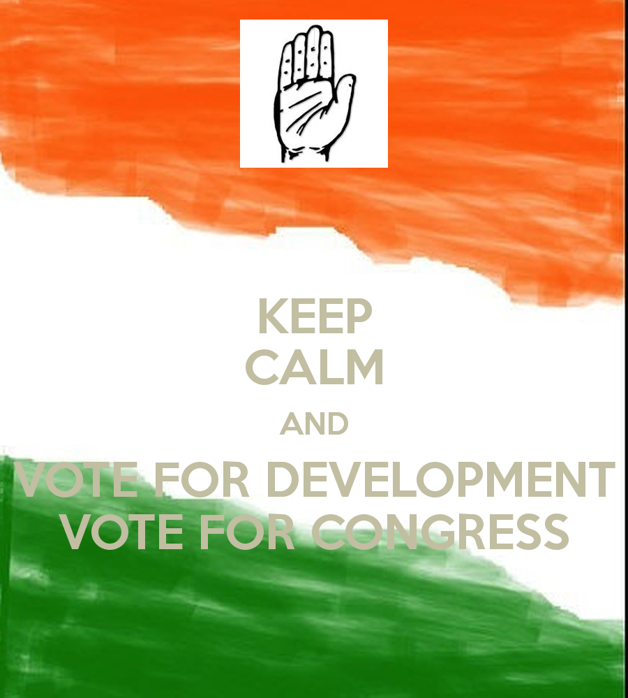 Keep Calm And Vote For Development Congress