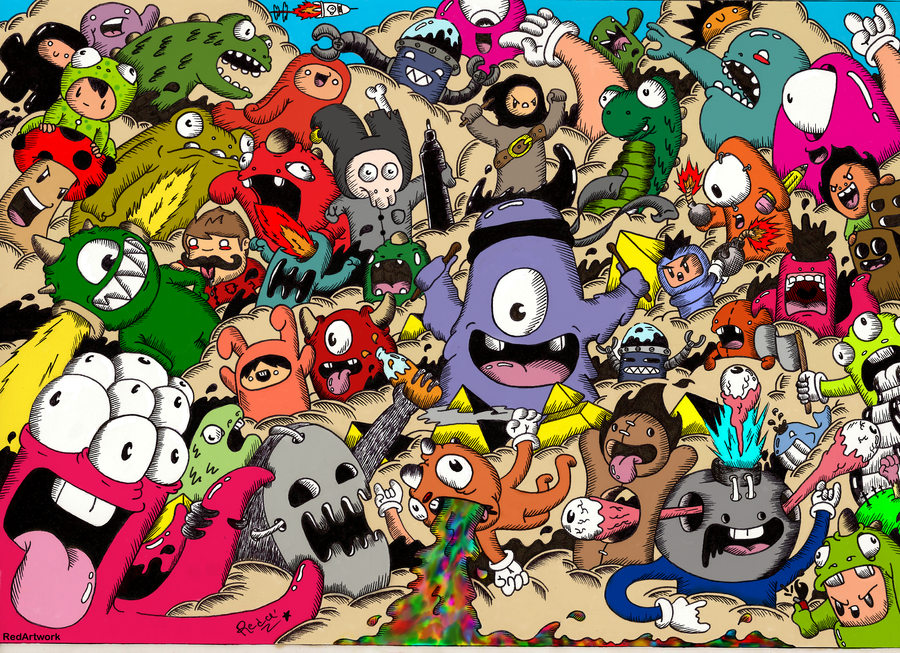 50+ Doodle Art Wallpapers on WallpaperSafari