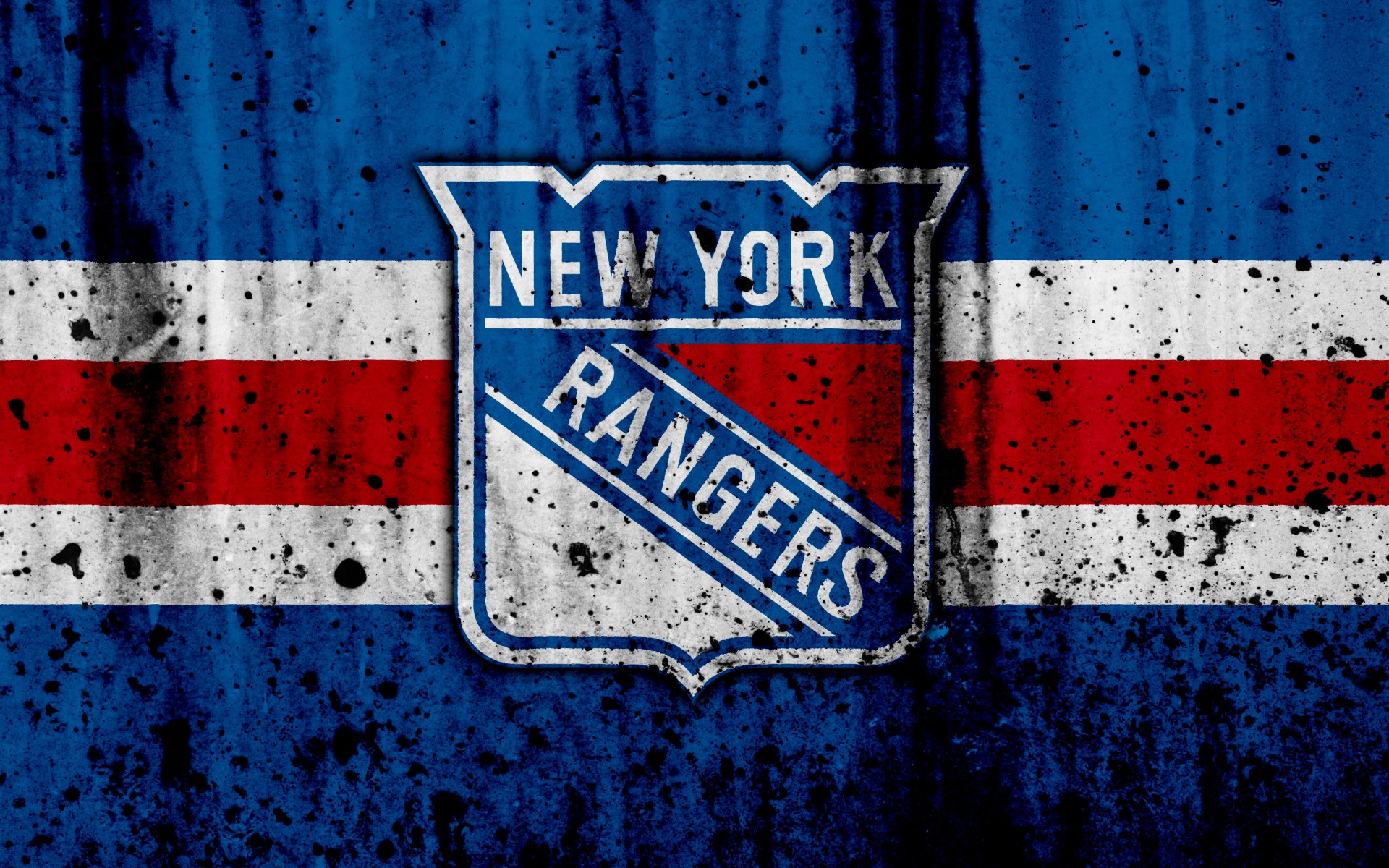 New York Rangers Logo on Grunge Background Wallpaper
