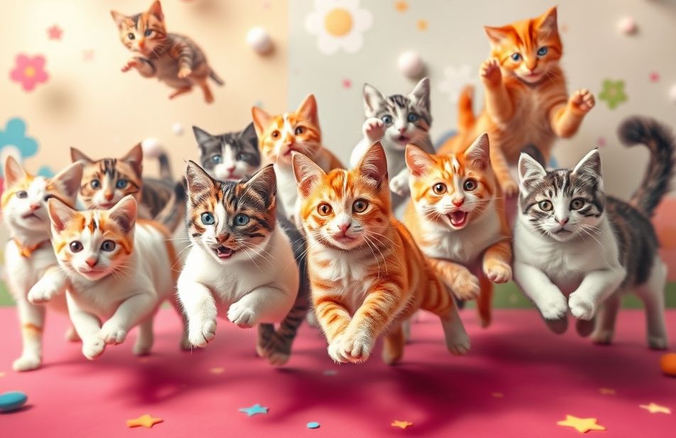 3d Moving Cats Wallpaper
