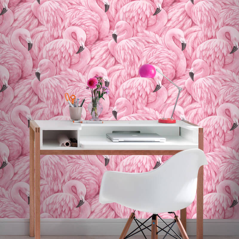 Rasch Flamingo Pink Wallpaper