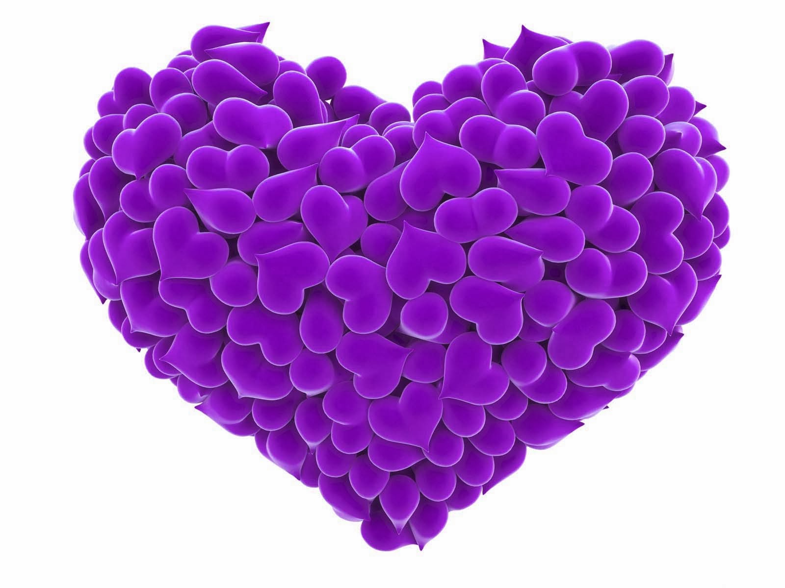 Purple Love Heart Color