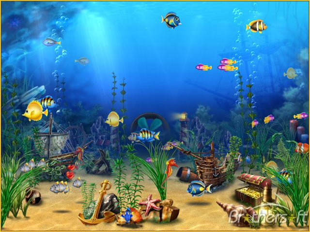 Aquarium screen 3D aquarium fish tank to your desktop Comic Aquarium