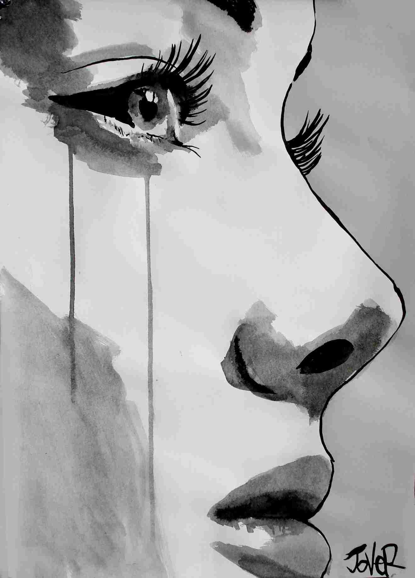 Sad Drawings At Paintingvalley Wallpaper