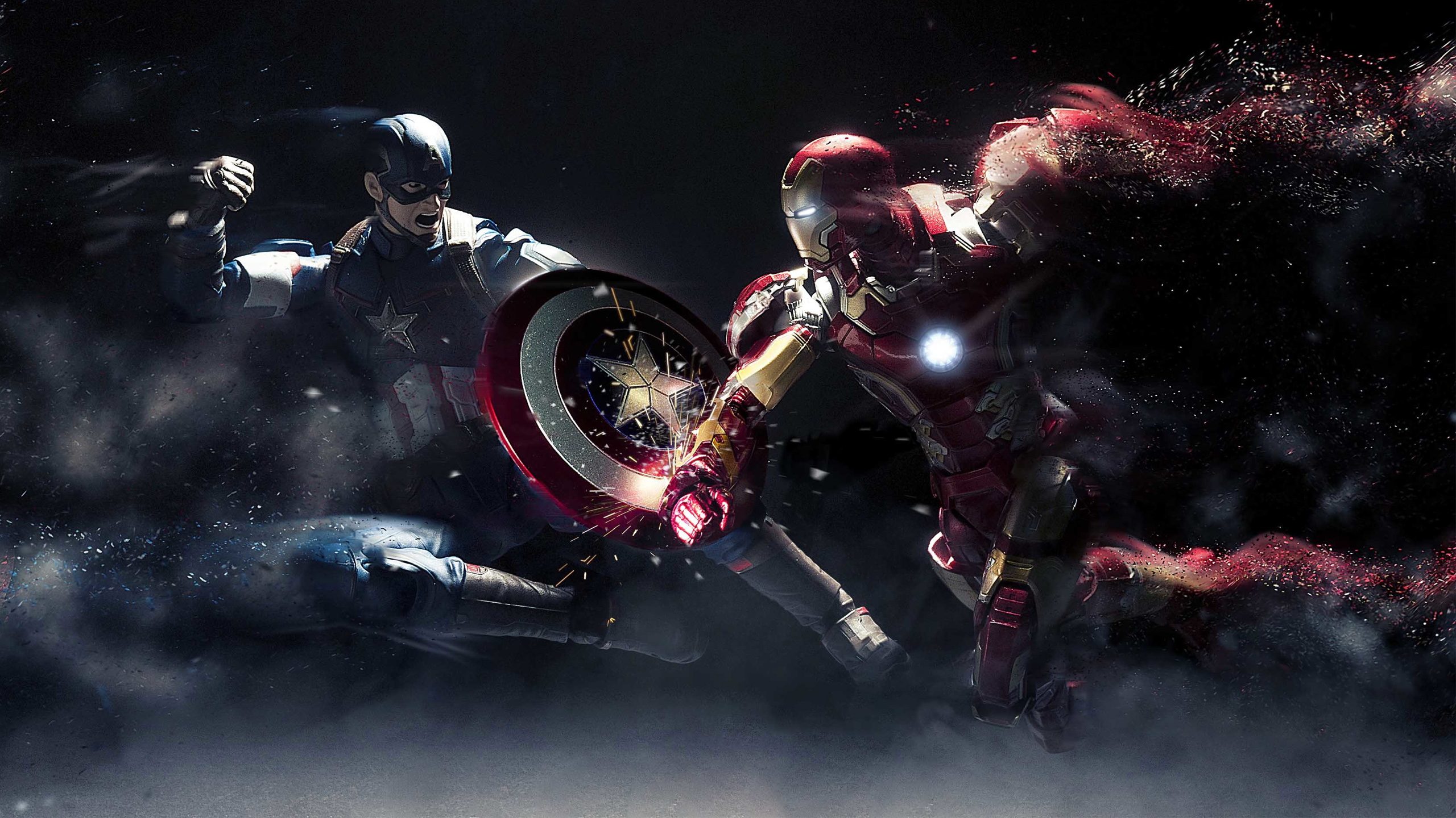 Captain America Vs Iron Man HD Wallpaper Background Image
