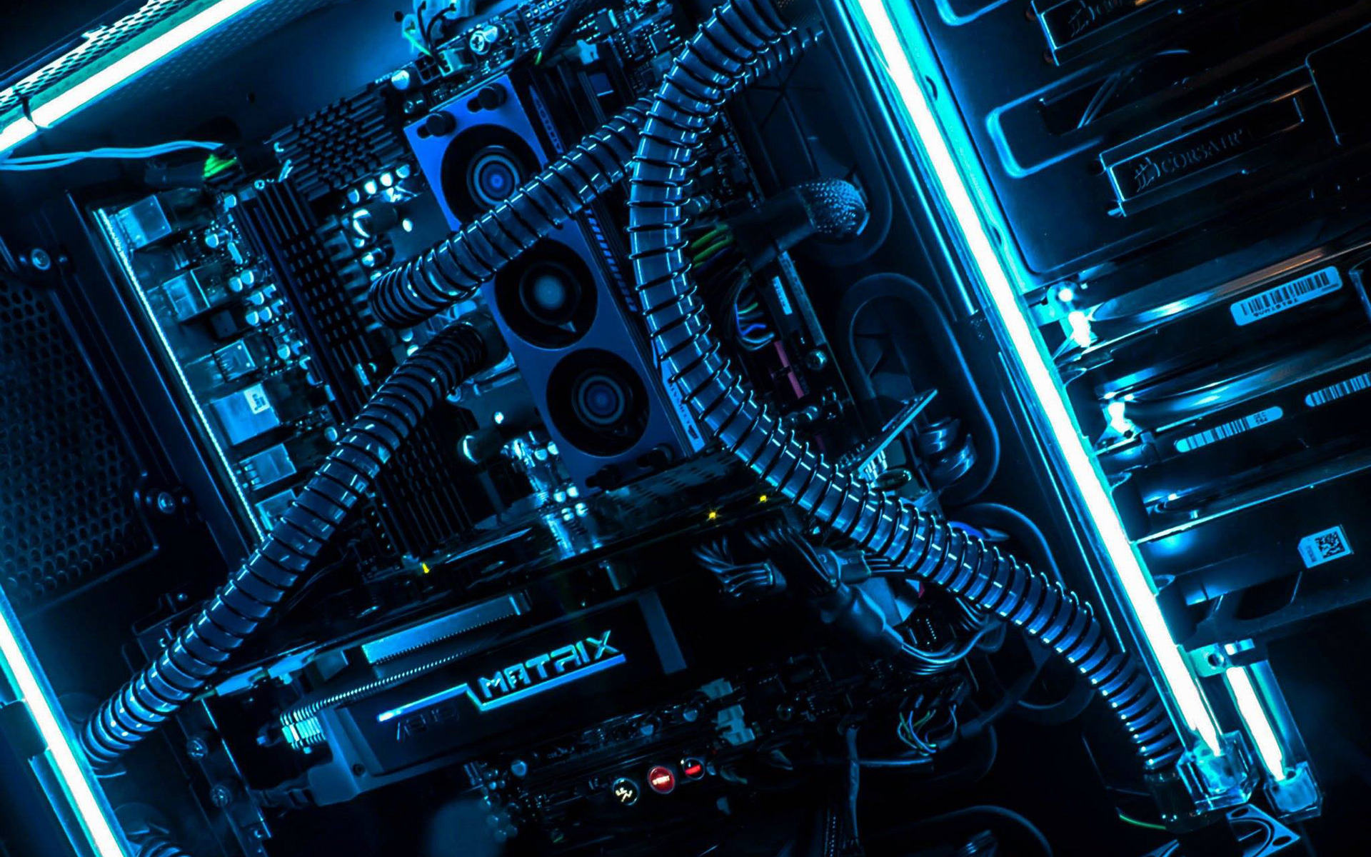 Pc Hardware HD Wallpaper Ecran Bleu Gamer