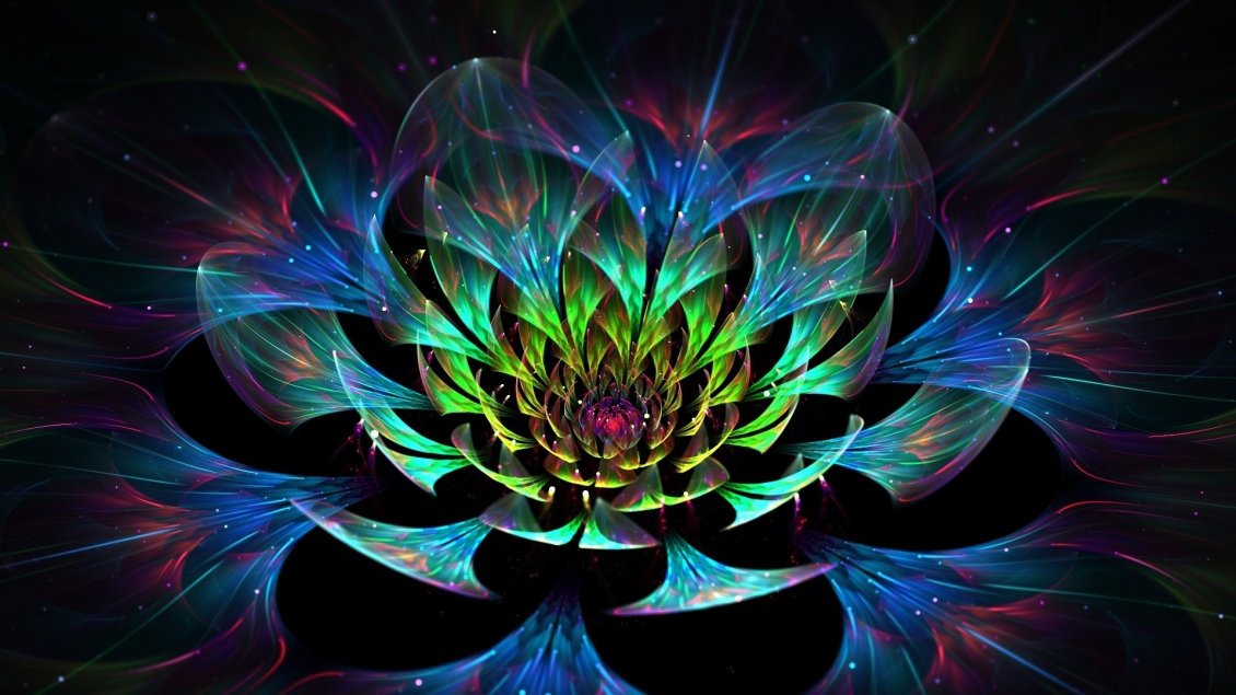 Abstract colorful Lotus 3D flower   Art Design   Image Download 1130x635