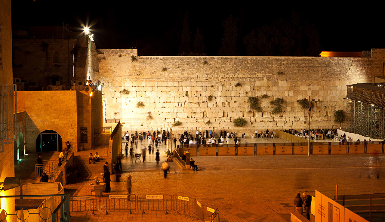 Wallpaper Israel Jerusalem Night Temples Cities