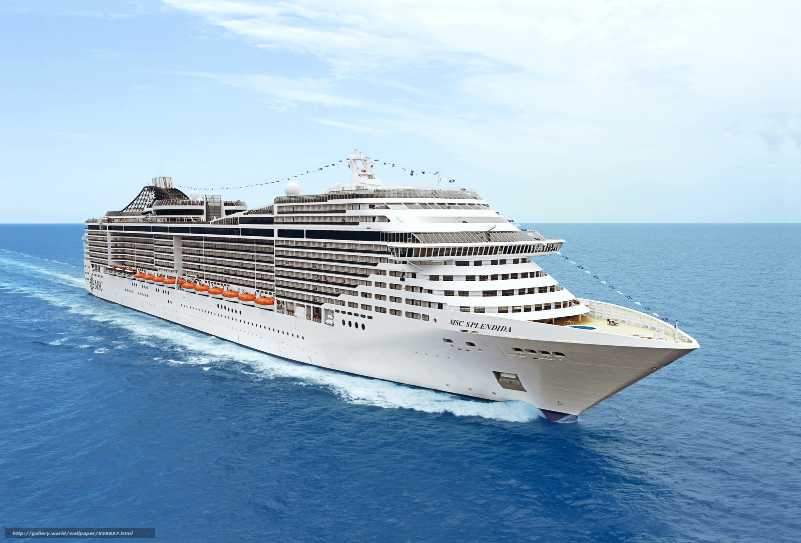 Download wallpaper MSC Splendida Cruise Ship desktop wallpaper 1600x1085