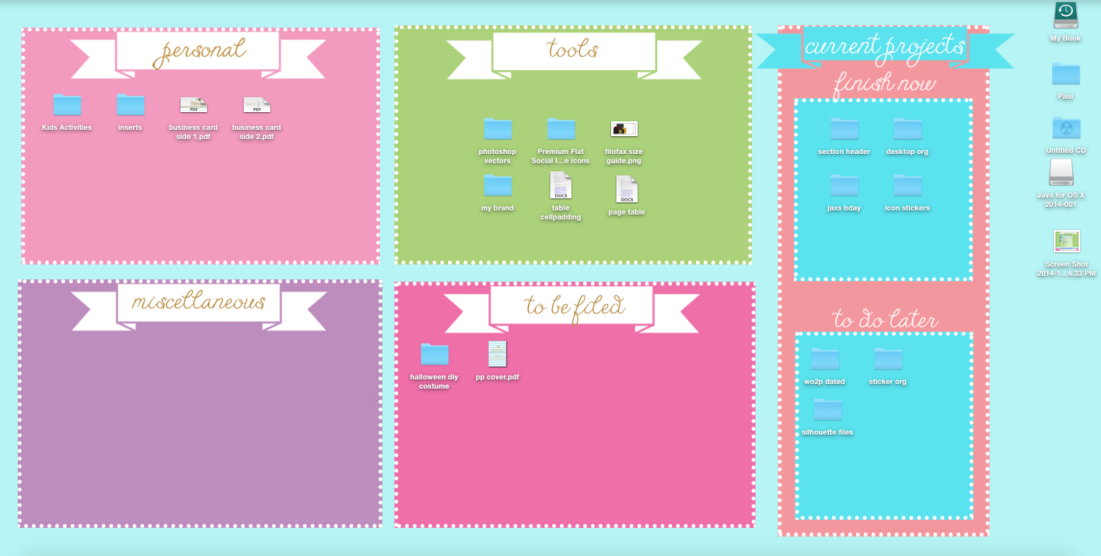 Organized Desktop Wallpaper