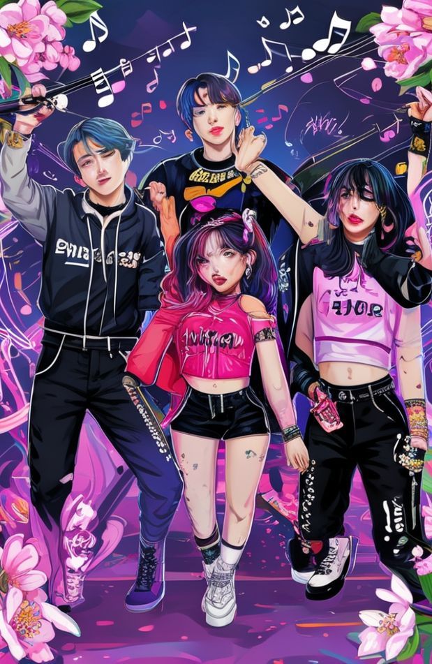 Bts And Blackpink Anime Wallpaper