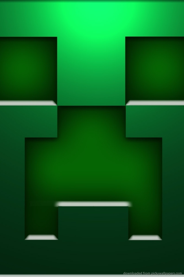 Wallpaper Minecraft Creeper iPhone