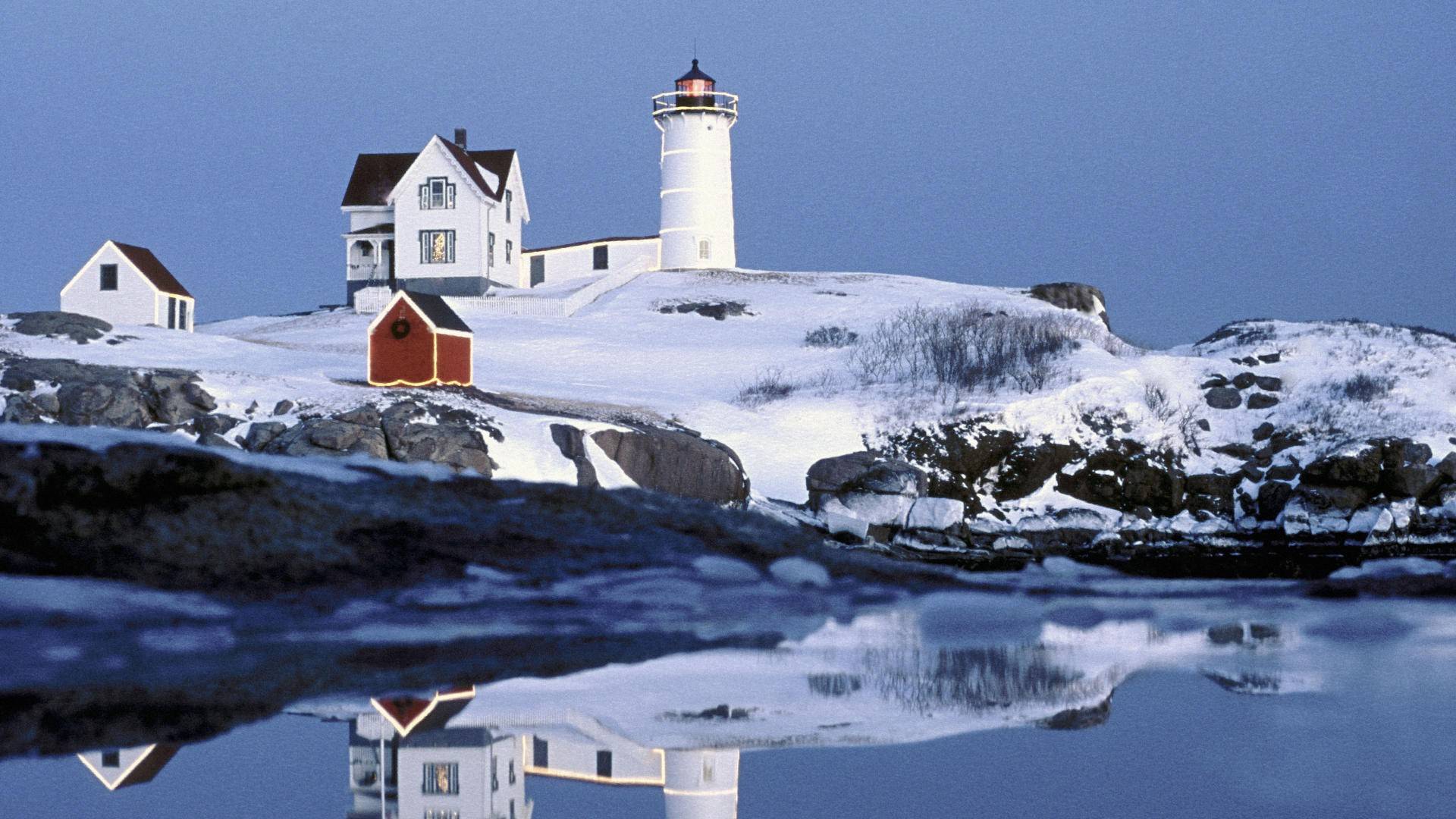 Nubble Lighthouse Maine Wallpaper Photo Art Car