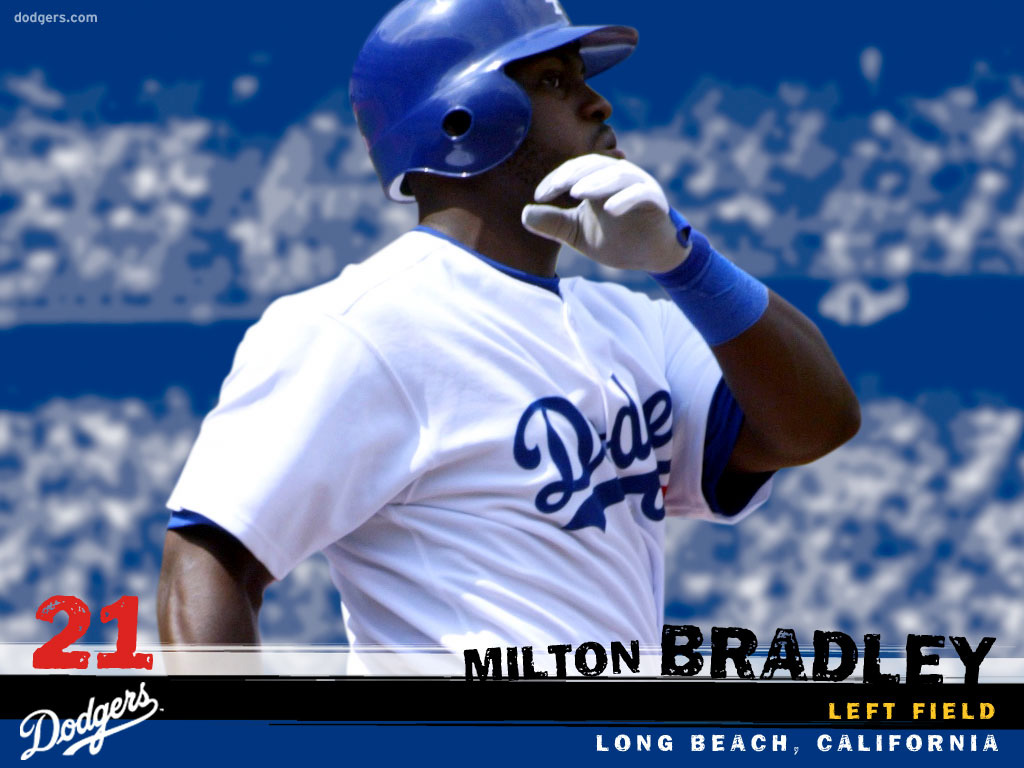 Wallpaper For Left Field Milton Bradley Baseball Los Angeles