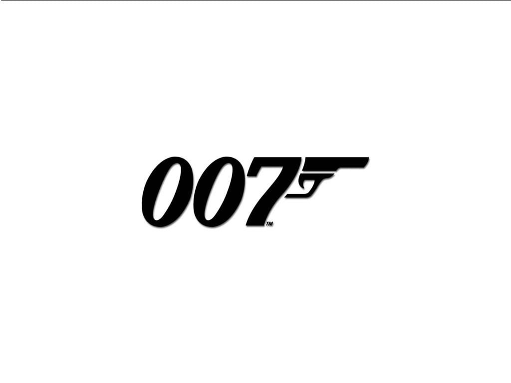 007 logo white