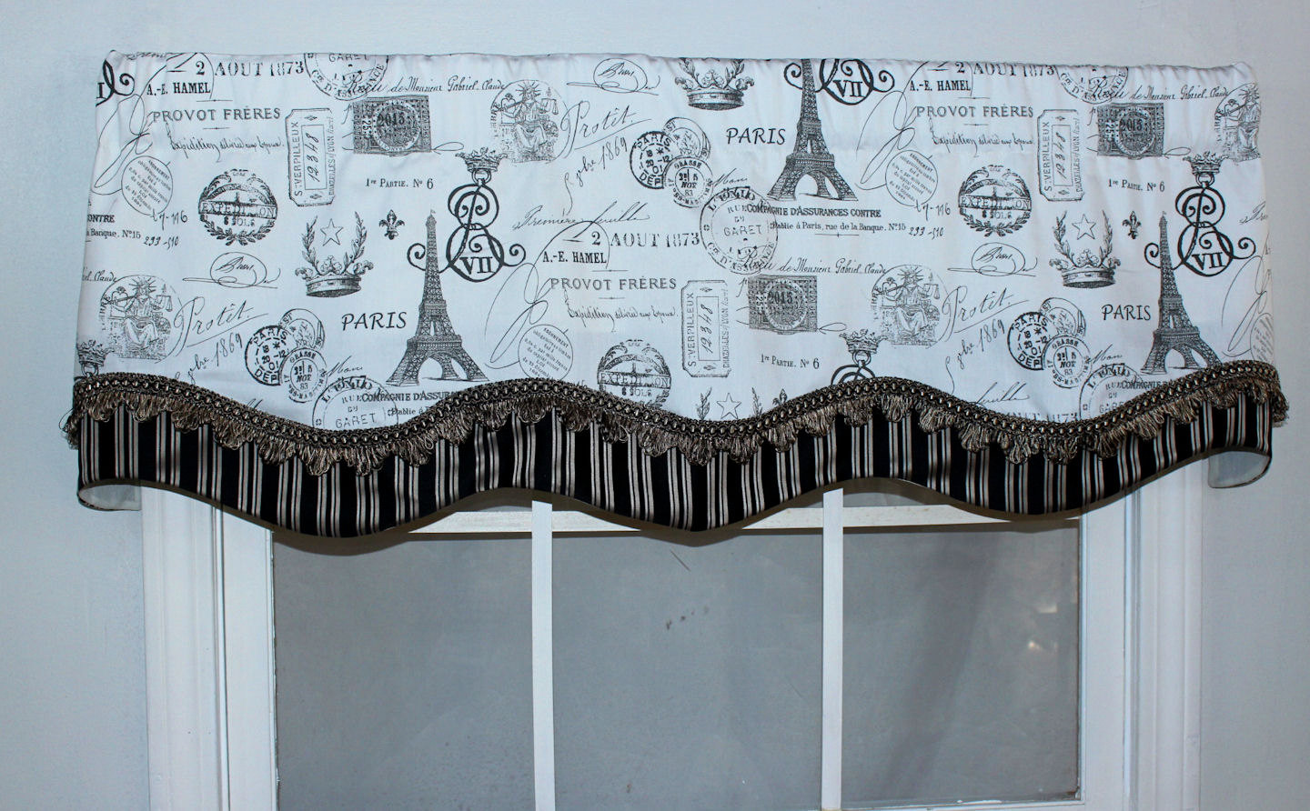 French Script Layered Valance