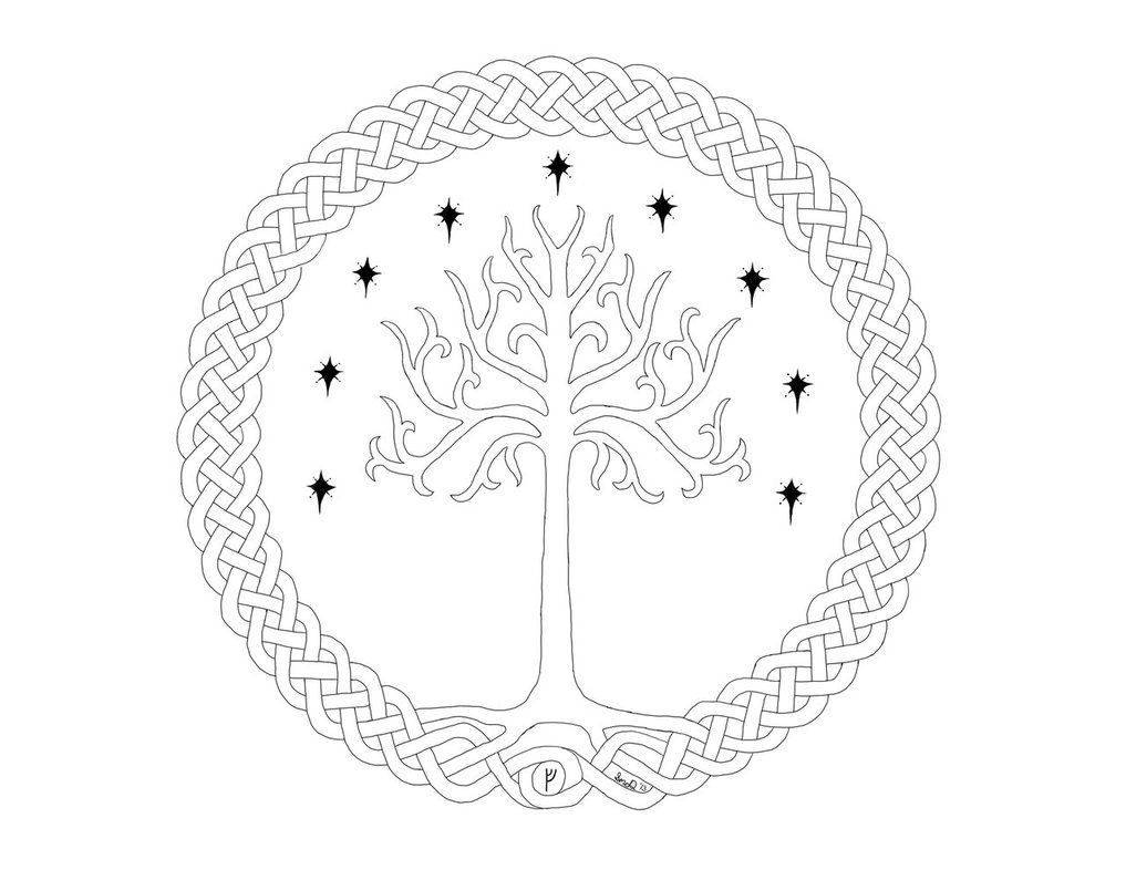 Tree Of Gondor Wallpaper Yggdrisil Lines