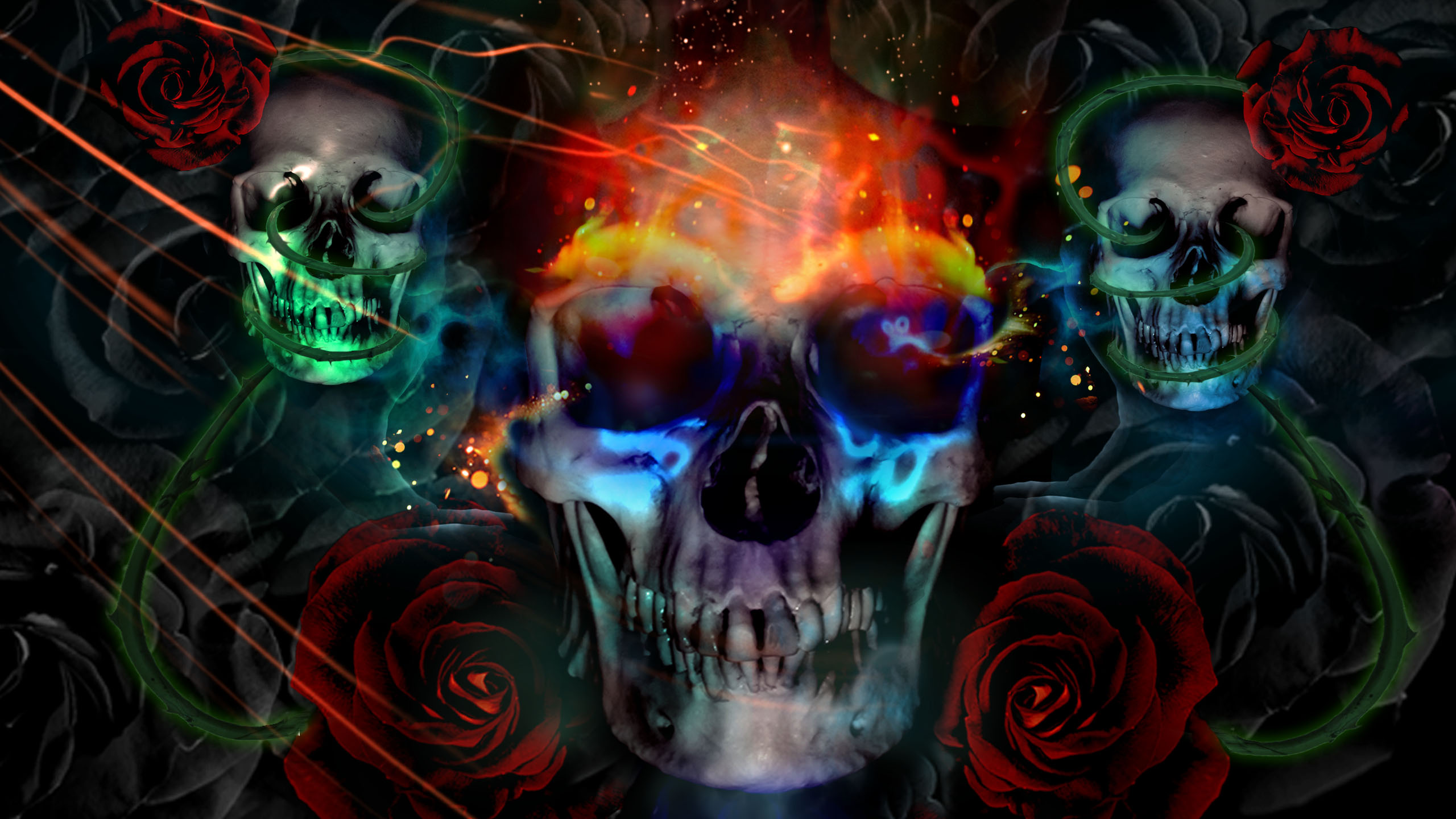 Dark trippy skull wallpaper by Yergdawg  Download on ZEDGE  c5fc