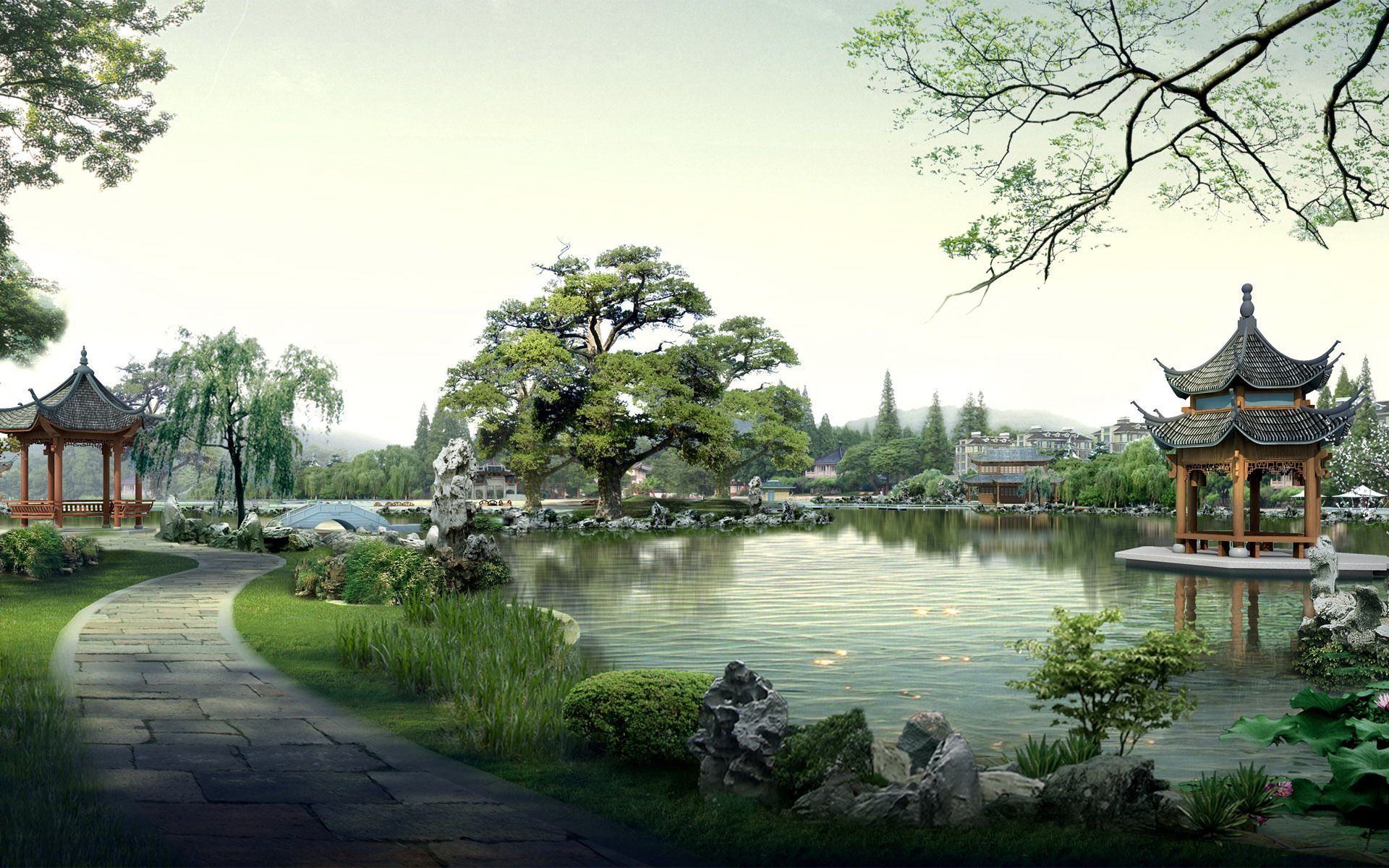 Chinese Landscape Wallpaper Top