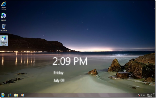 Get Windows Style Clock On Your Desktop