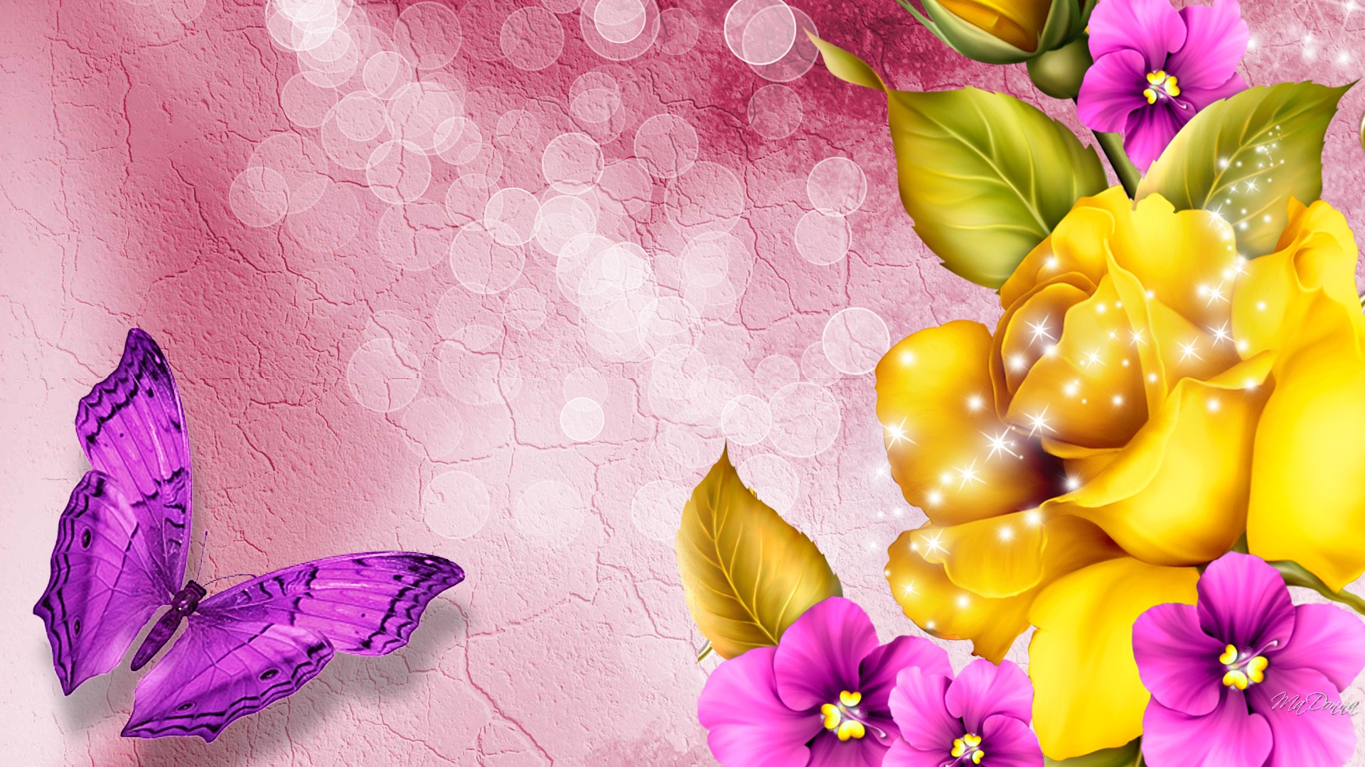  Colorful Flowers Butterfly HD Wallpaper   Stylish HD Wallpapers