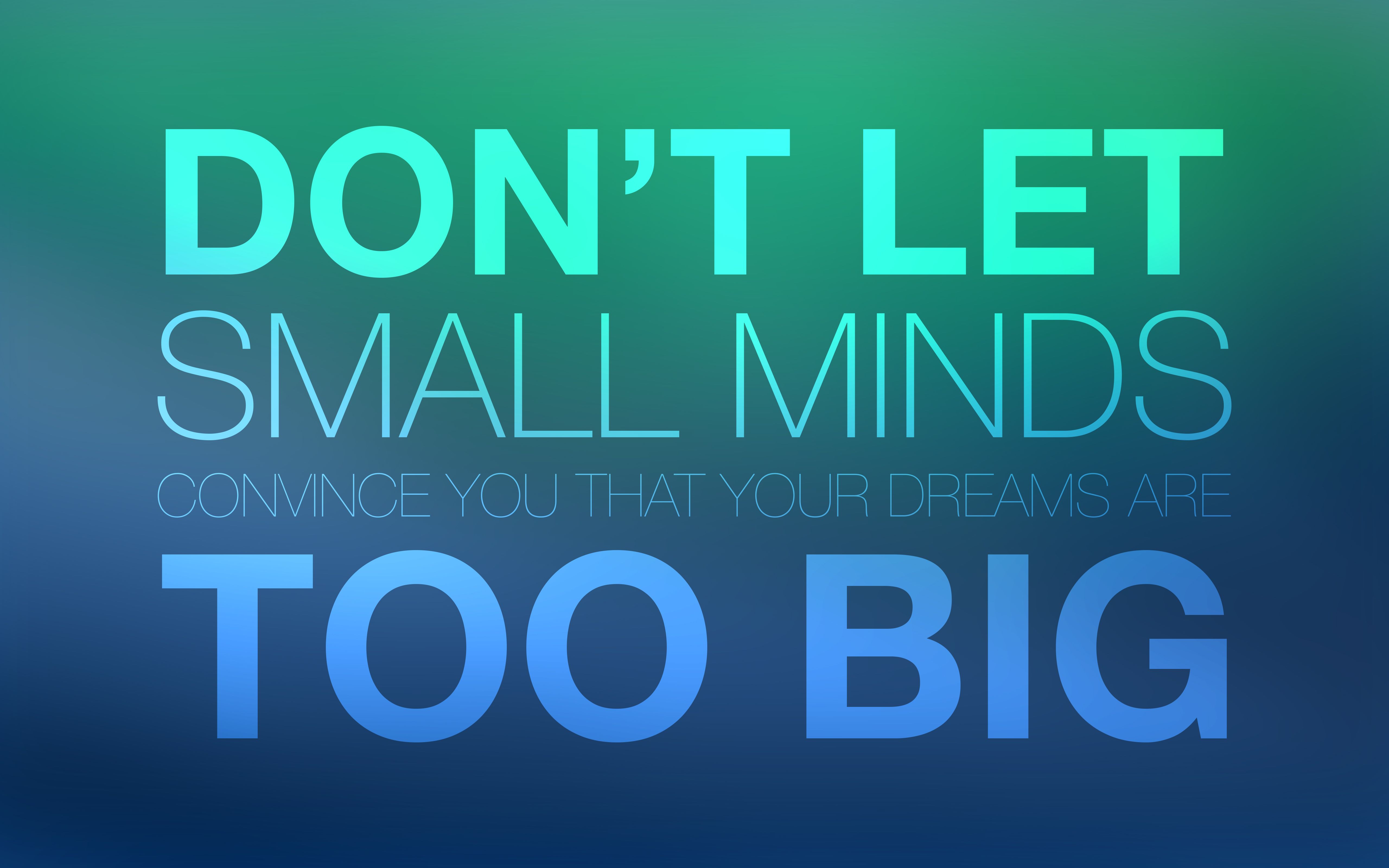 Motivational quote on a gradient blue-green background: 