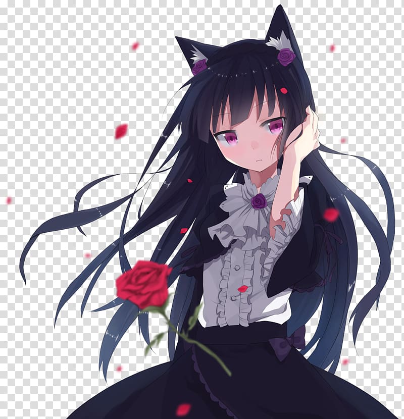Anime Catgirl Oreimo Manga Chibi Transparent Background